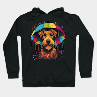 Airedale Terrier Rainy Day With Umbrella Hoodie